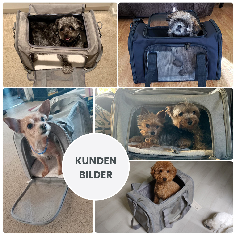 Reisetasche für kleine Haustiere – Mit Fleece-Einlage & Rundumöffnung