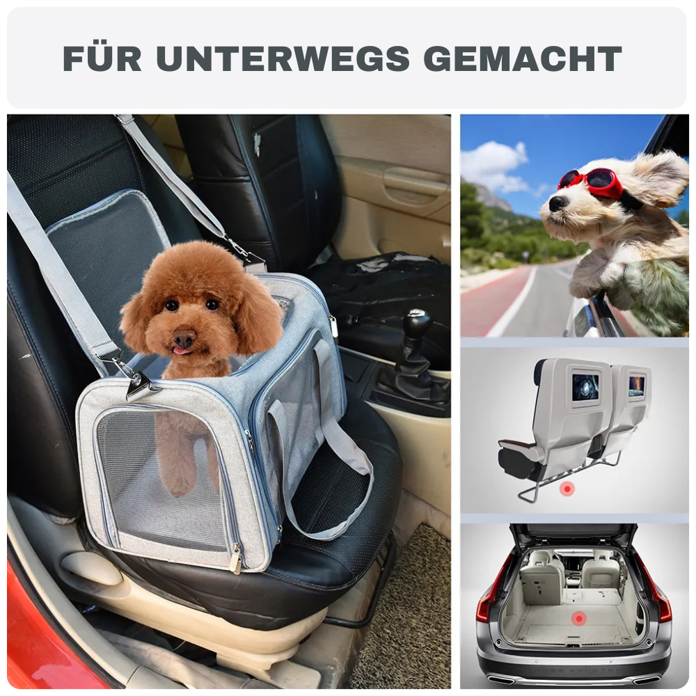 Reisetasche für kleine Haustiere – Mit Fleece-Einlage & Rundumöffnung