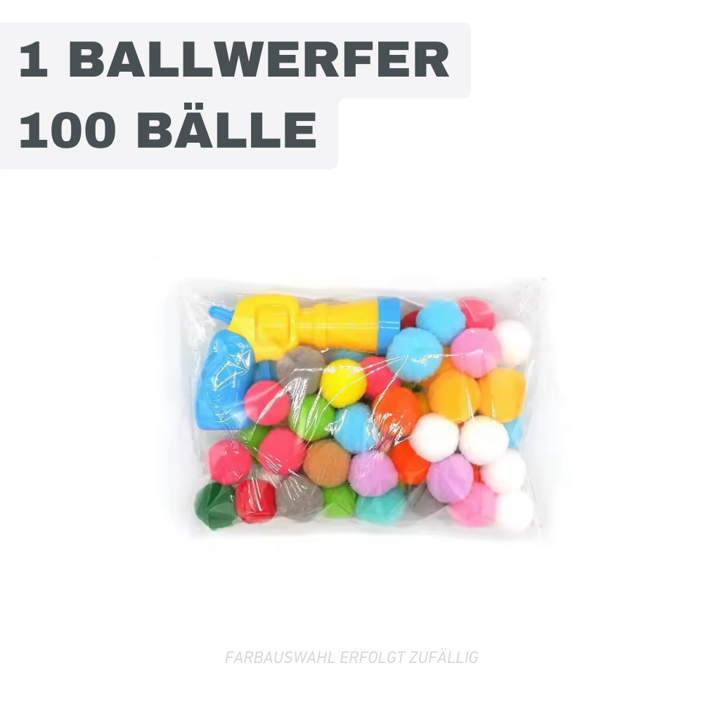 Pompon Ballwerfer für Katzen – Interaktives Spielset für Spass & Aktivität
