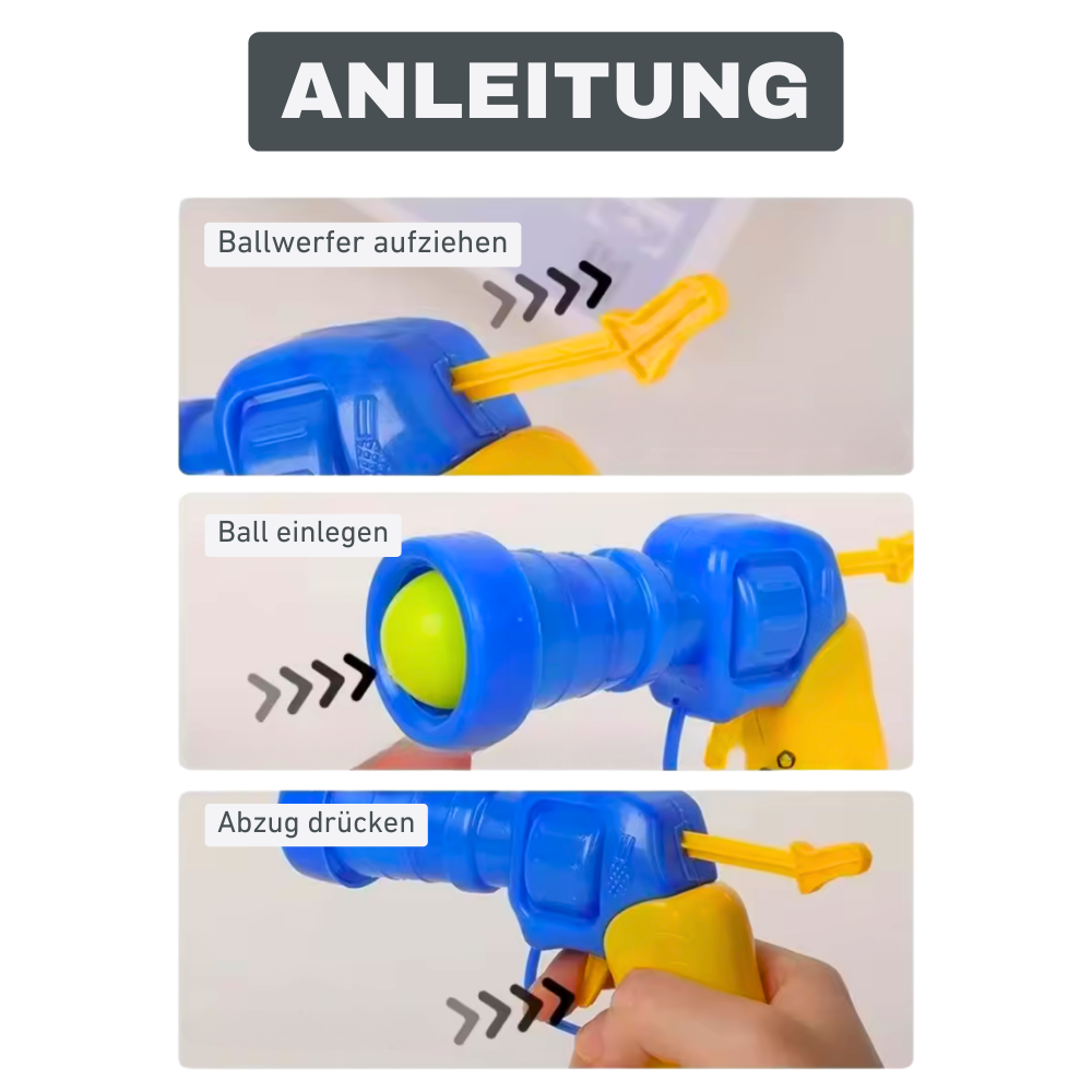 Pompon Ballwerfer für Katzen – Interaktives Spielset für Spass & Aktivität