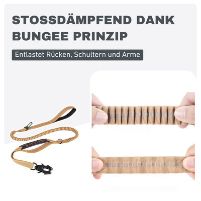 Stoßdämpfende Bungee-Leine mit Sicherheitsgurt – Für sichere Kontrolle unterwegs