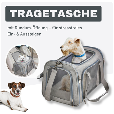 Reisetasche für kleine Haustiere – Mit Fleece-Einlage & Rundumöffnung