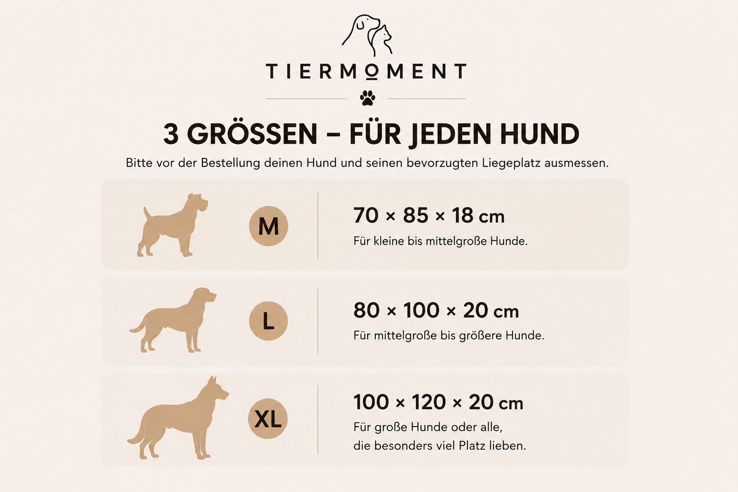 Tiermoment Premium Hundebett – Memory Foam & Bouclé